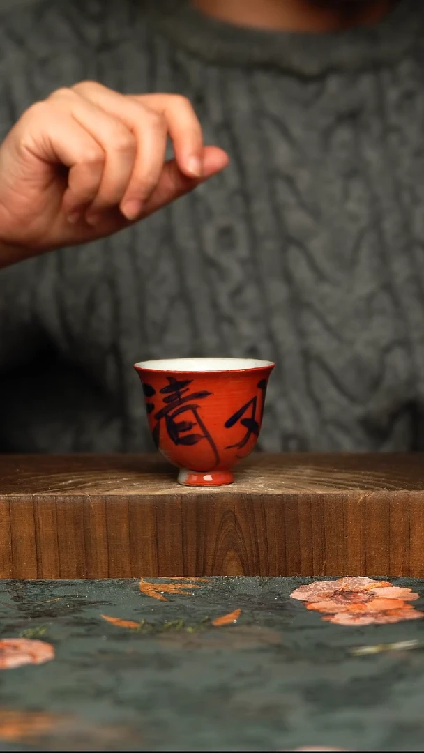 杯釉下彩手工手绘同款陶器
