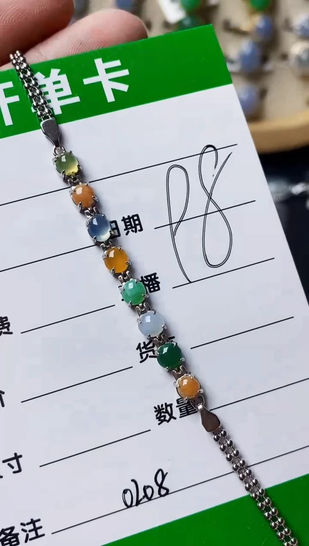银S925镶嵌戒指翡翠0208
