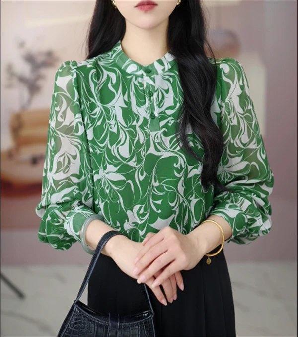 风姿卓越爆款女装2025年春季新款洋气宽松长袖衬衫气质显瘦小衫