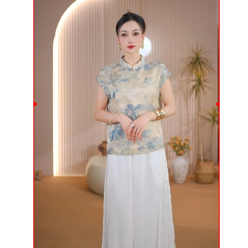 【云雾】会会高定新中式国风短袖上衣