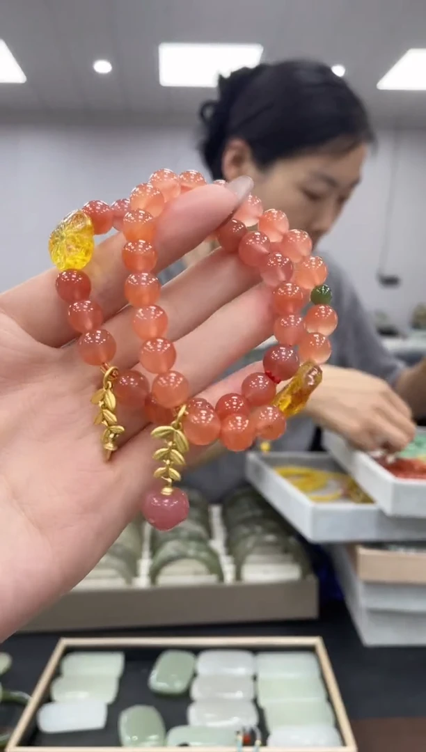 手链未镶嵌南红玛瑙多样性拍一发一009约8mm