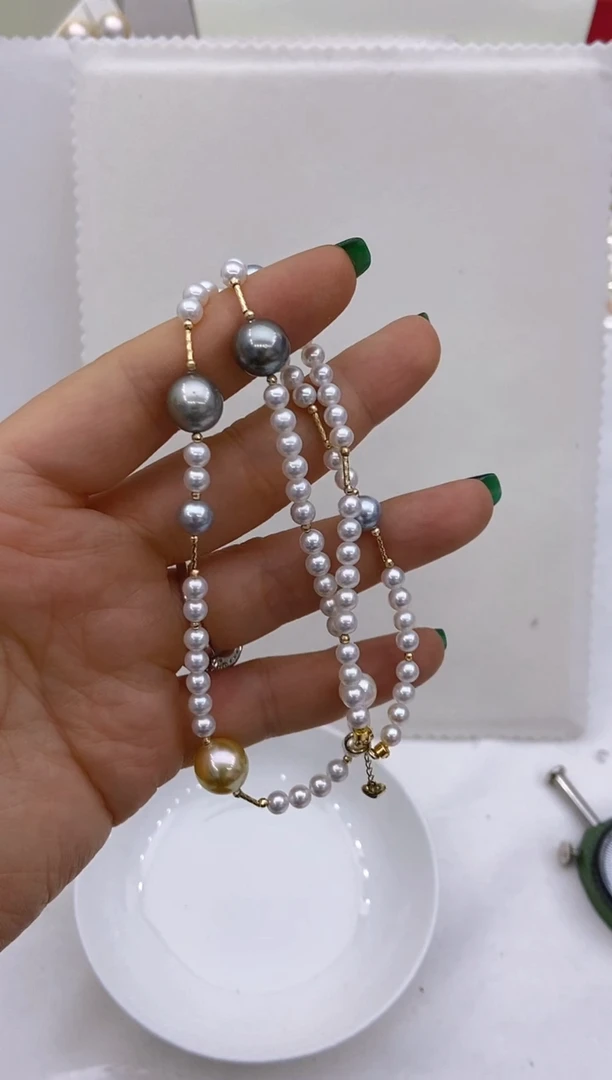 【闪购商品】海水珍珠项链18K金镶嵌206