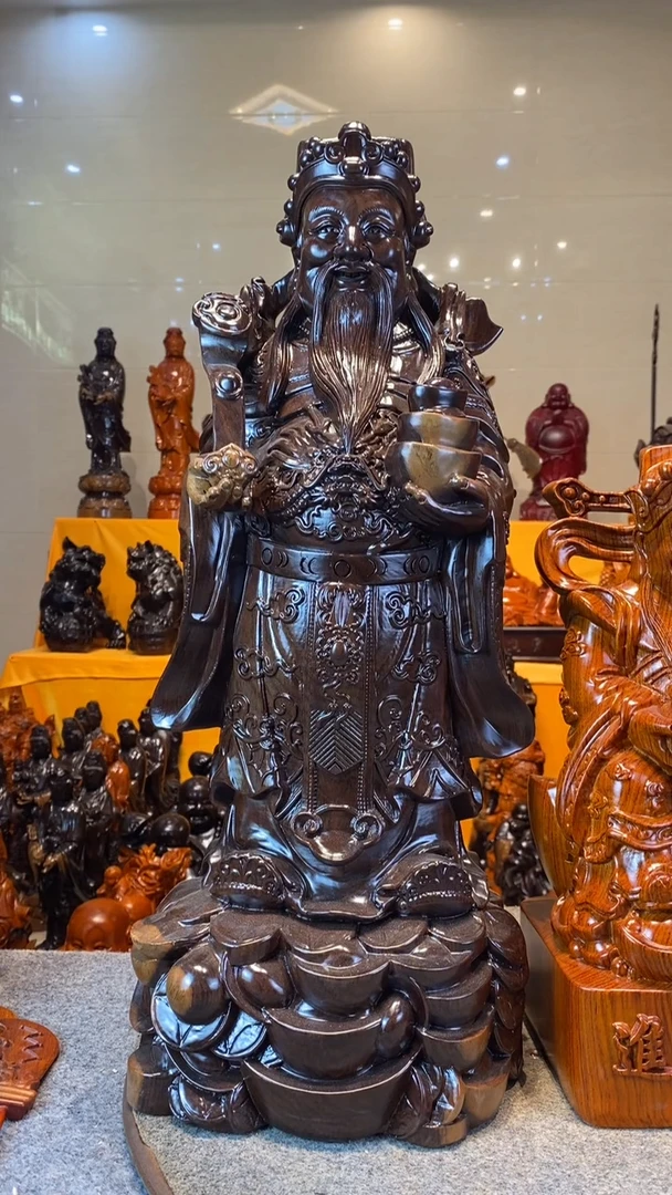 风车木（黑檀木）木雕款刘*财神爷