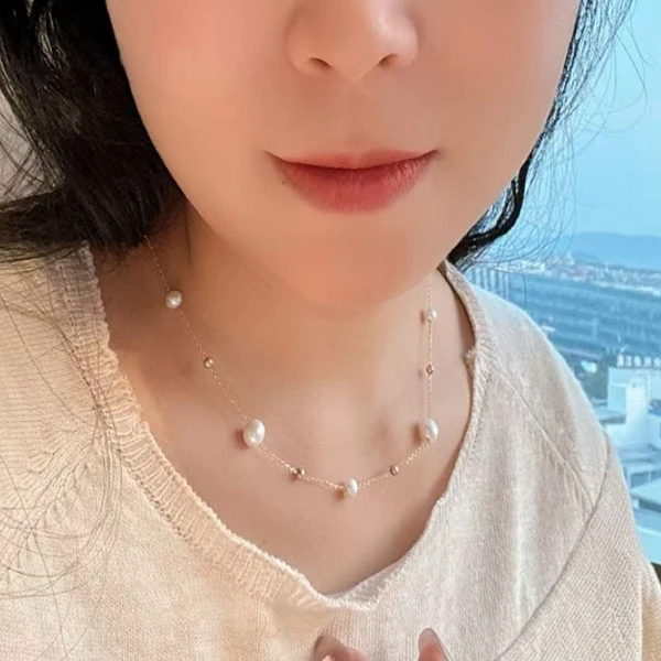 风雪初晴 铜合金项链 风雪初晴【沙曼溯源】满天星璎珞汉服配饰项链