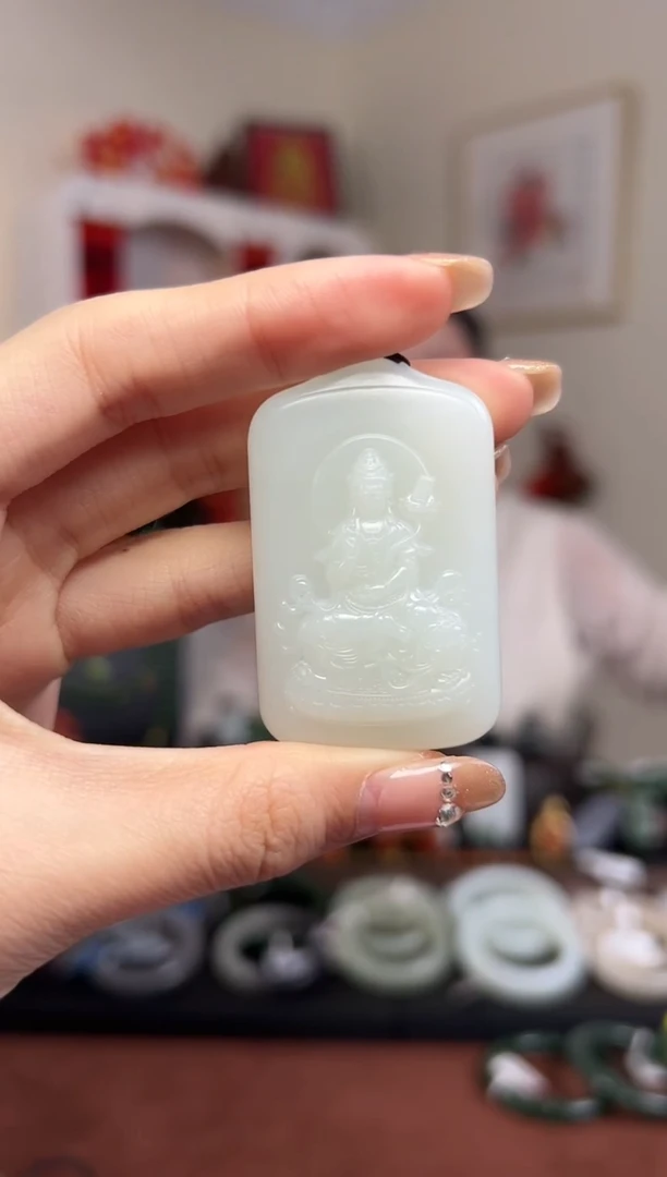 【闪购商品】和田玉A23-未镶嵌普贤44*26*7mm