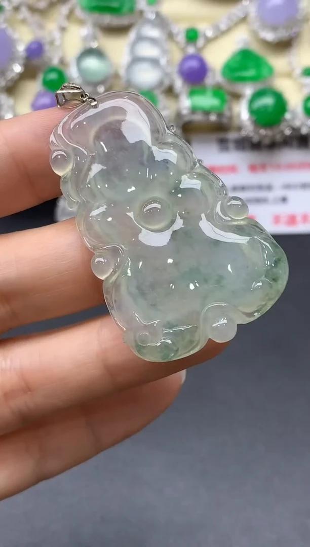 颈饰18K金镶嵌翡翠357中国好珍宝