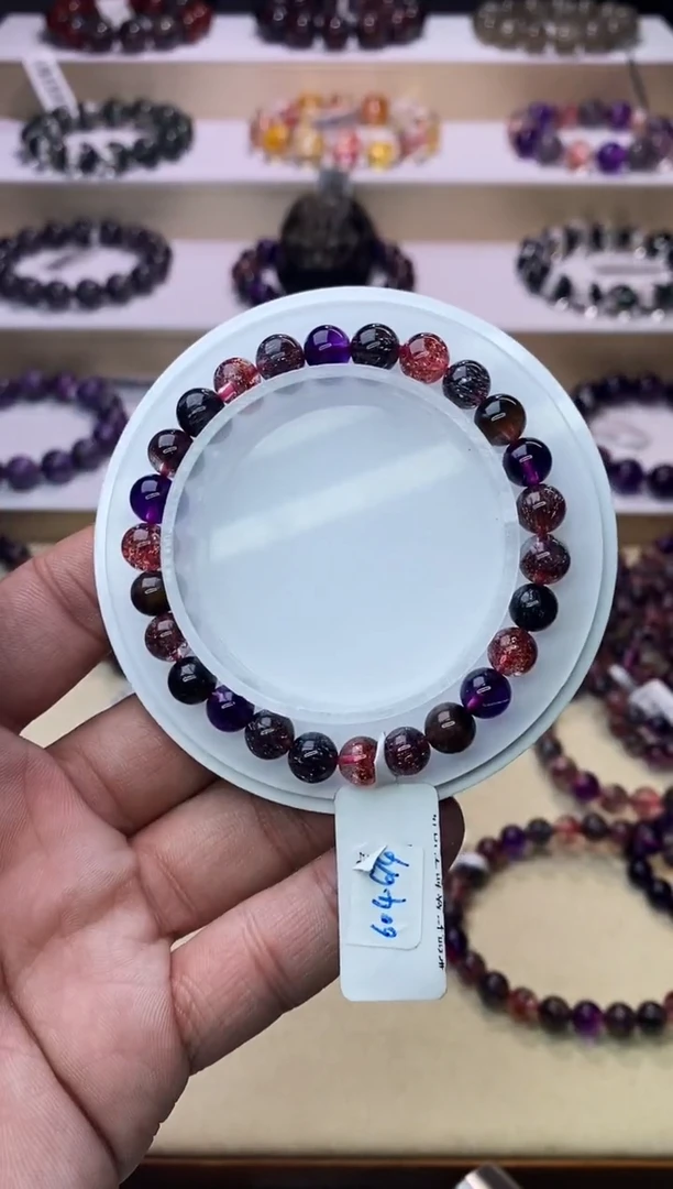 【闪购商品】水晶手链未镶嵌黑加仑超七单圈7m+