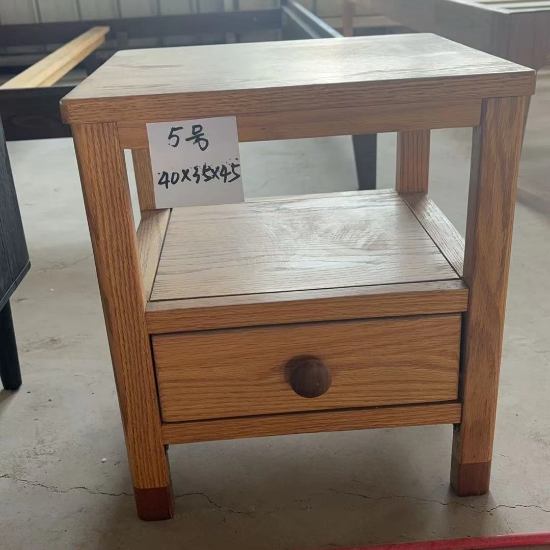 原木色单抽床头柜005