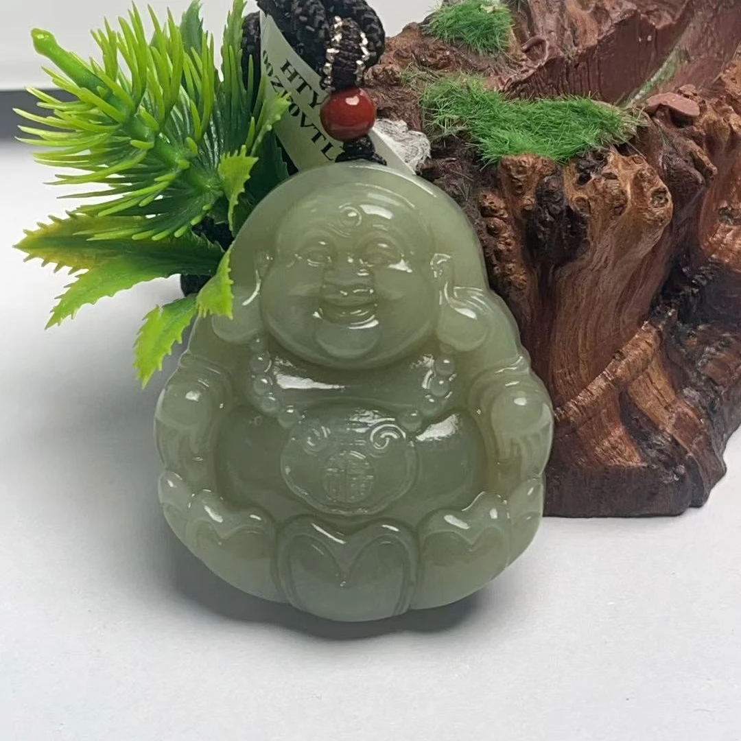 玉润东方天然和田玉佛公吊坠（多样性发其一）