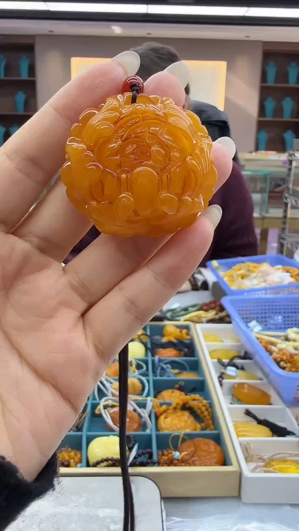 琥珀颈饰未镶嵌214秒拍号假一罚三