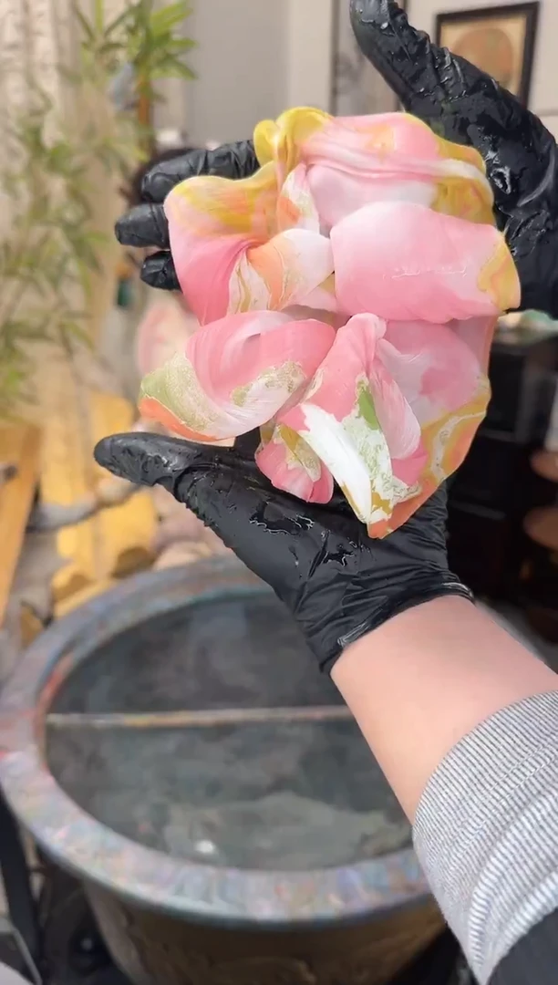 55 桃花玉 大贝壳发圈