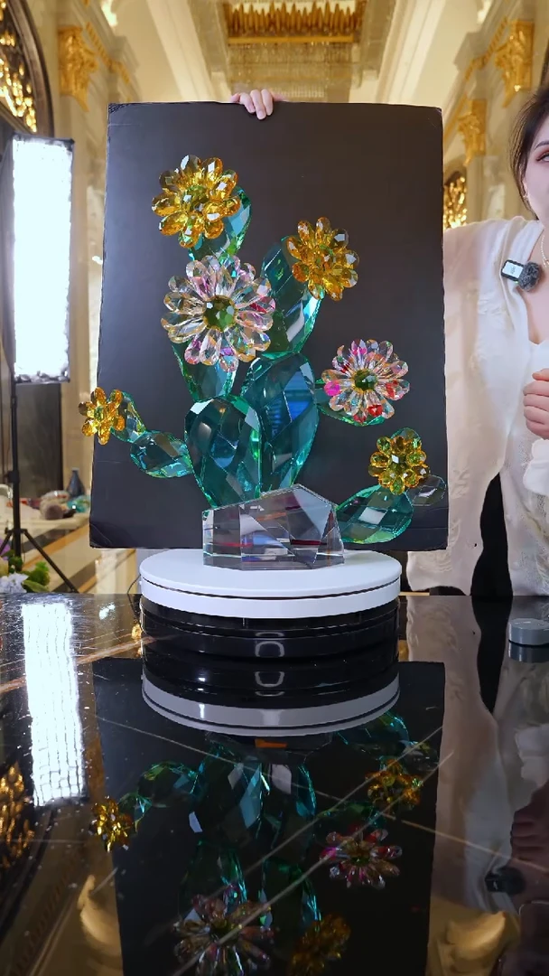 琉璃AJ1112778仙人掌艺术摆件