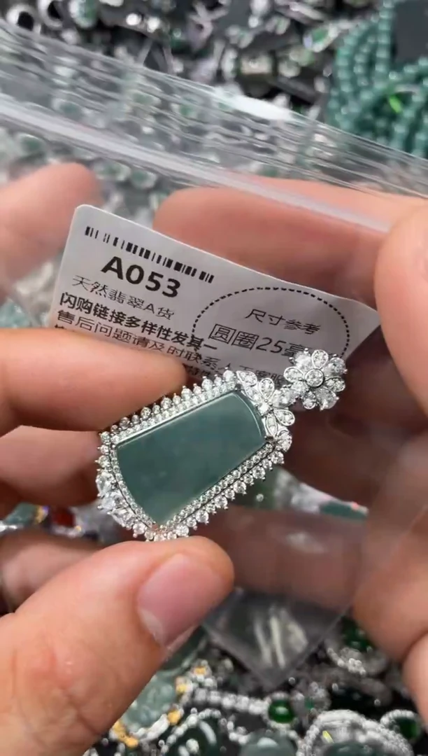 翡翠未镶嵌颈饰A053吊坠