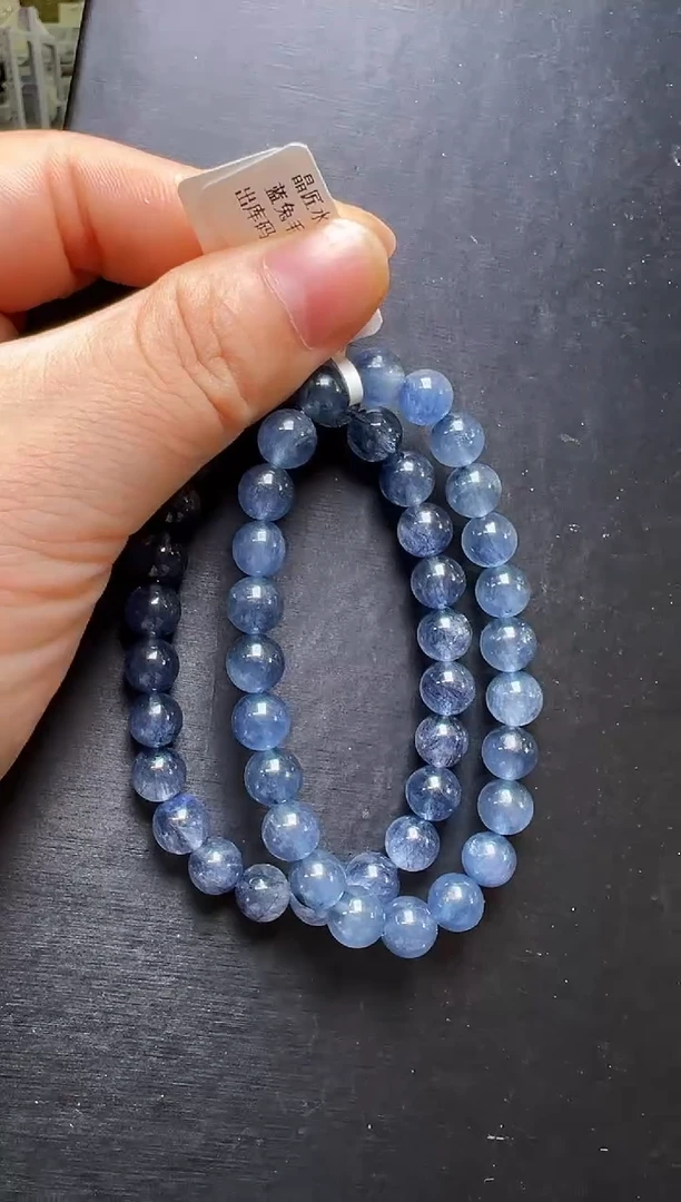 未镶嵌手串水晶蓝兔毛手串8mm+ JP52511 多样性发一