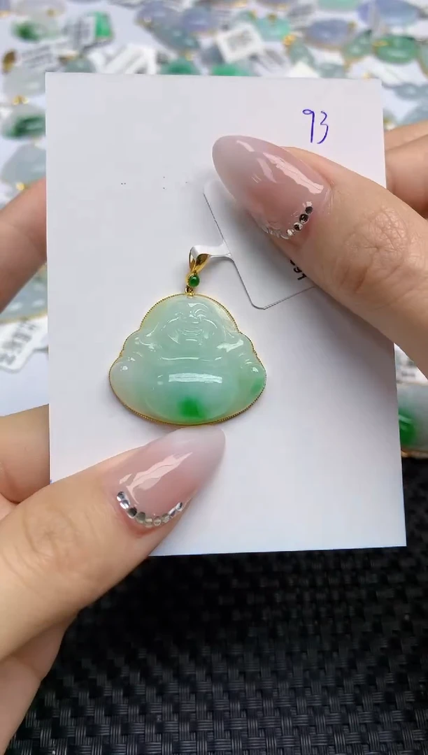 【闪购商品】翡翠颈饰18K金镶嵌 天然翡翠A货