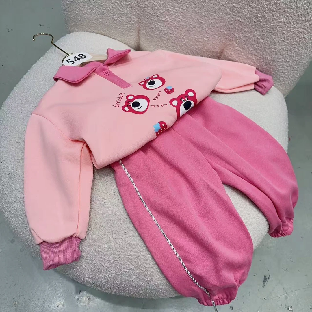 【548款】休闲学院风常规女童春秋套装时尚韩版中童套装