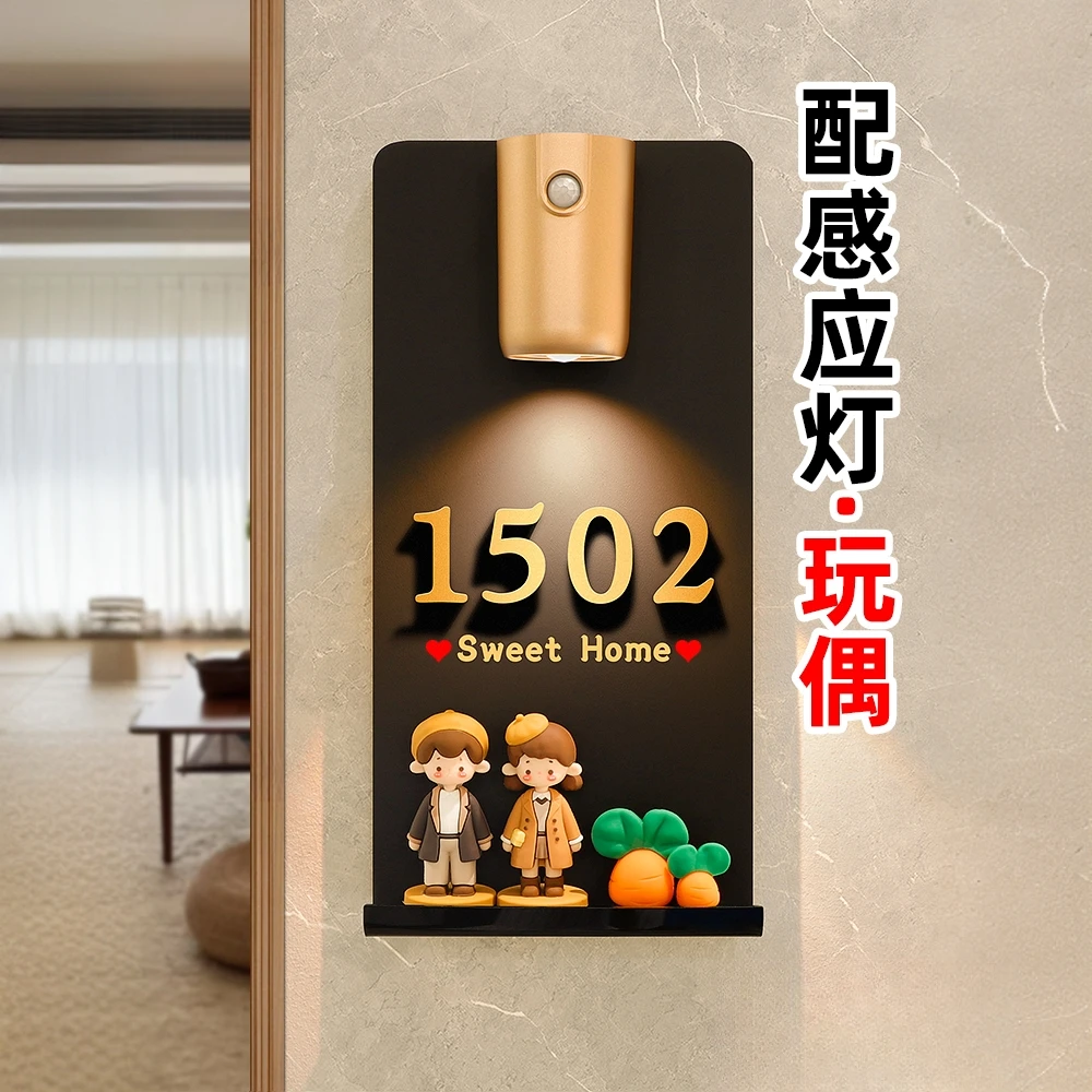 门牌门口入户门号牌新款高档大气门牌挂牌创意门牌号码牌家用定制