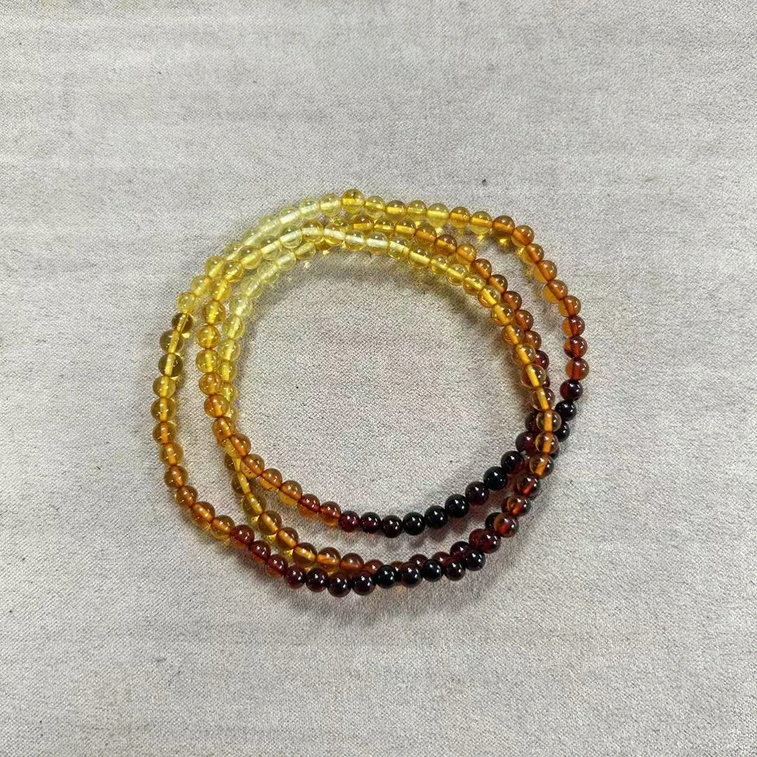 渐变琥珀3mm+多圈手串