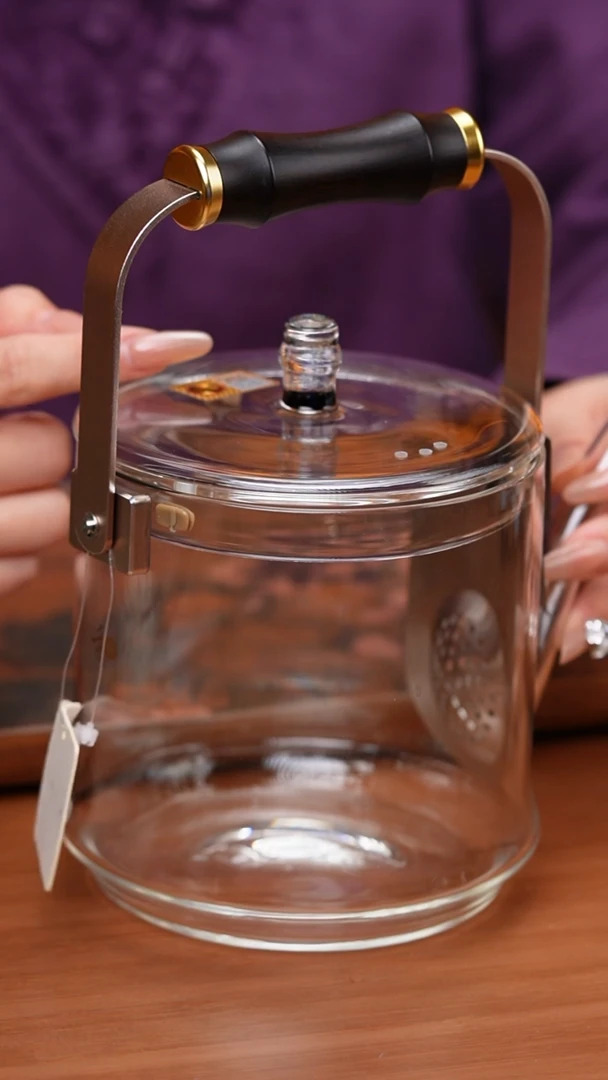 【闪购商品】禾器/透明君若壶/滤片款/紫光檀把