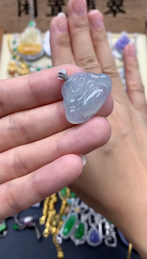 翡翠18K金镶嵌颈饰96-春日珠宝