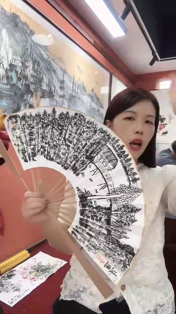 国画严纪照/国画/扇面