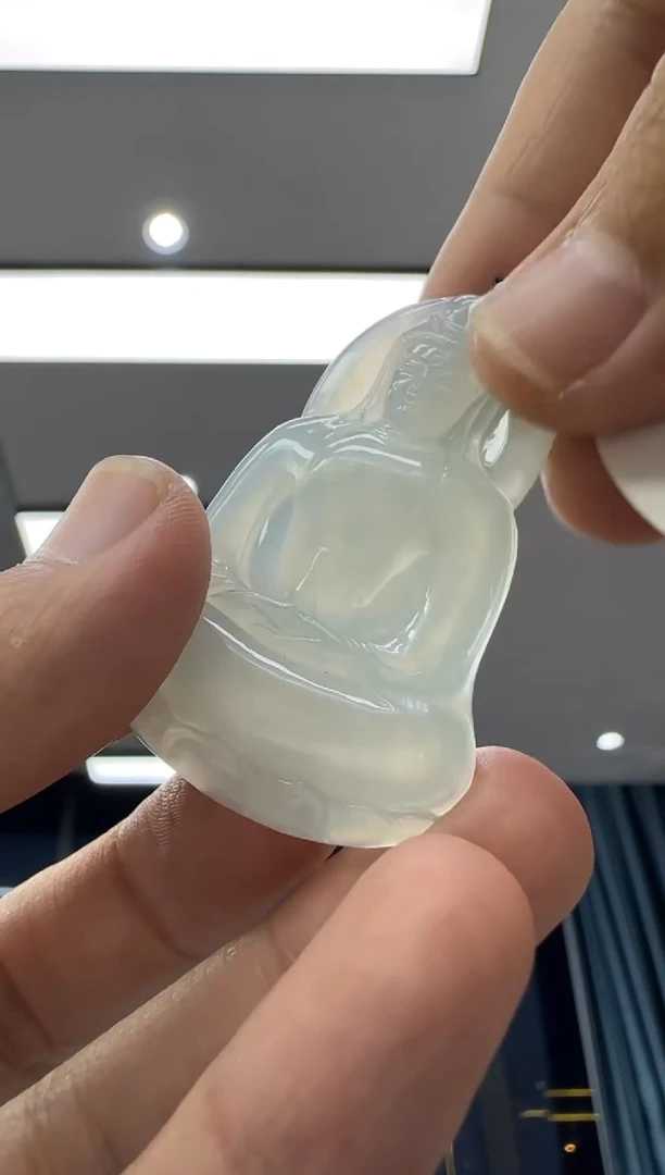 颈饰未镶嵌翡翠天然翡翠A货孤品一件