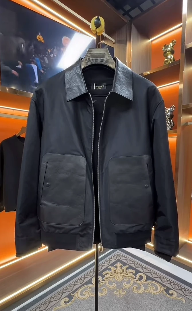 春秋新款美式高级感翻领男士夹克外套潮流复古休闲外套