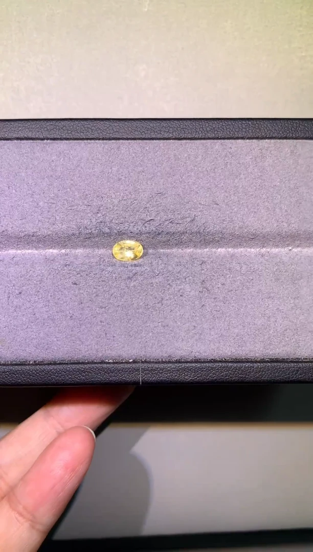 彩色蓝宝石裸石1.02ct无烧黄蓝宝GRC