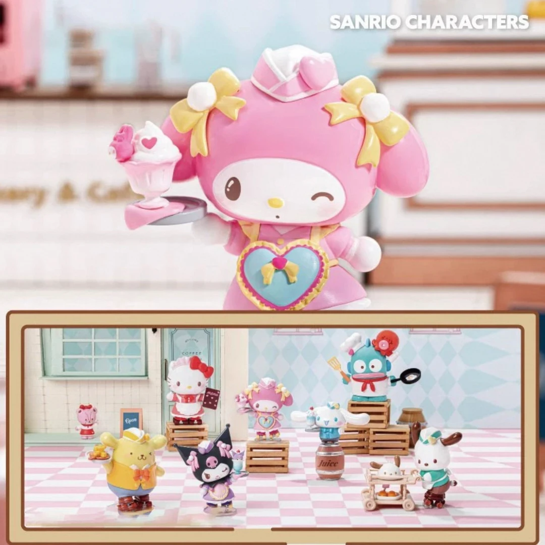 TOP TOY三丽鸥家族轮滑西餐厅系列手办