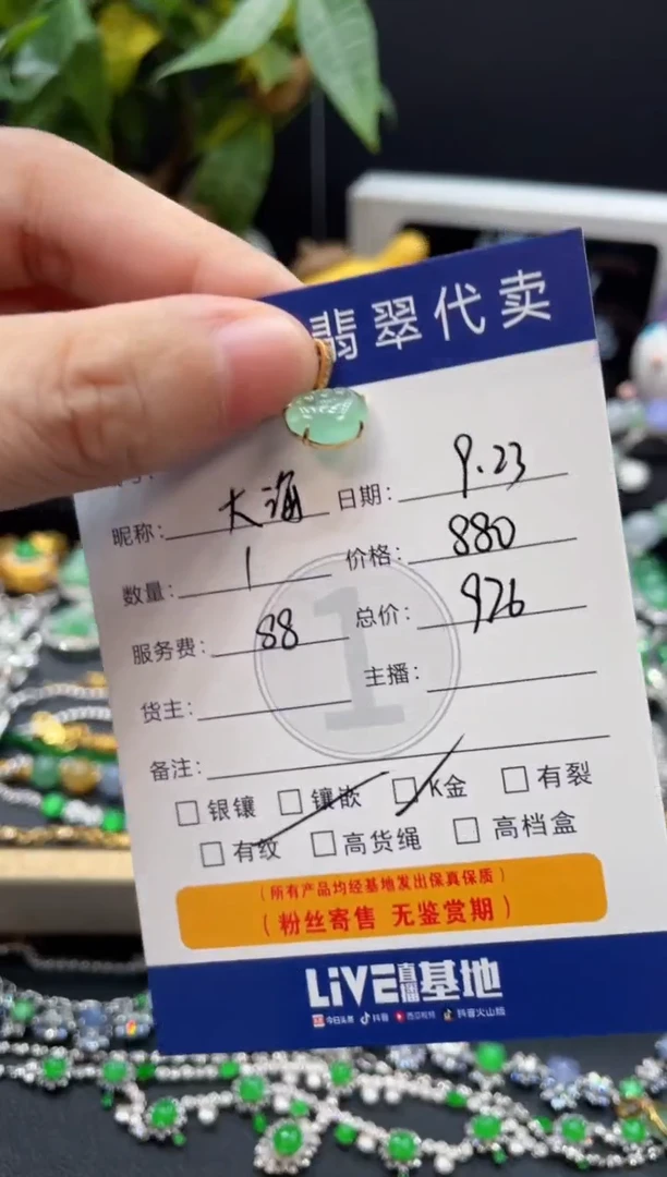 吊坠(不含链)18K金镶嵌翡翠大***6吊坠