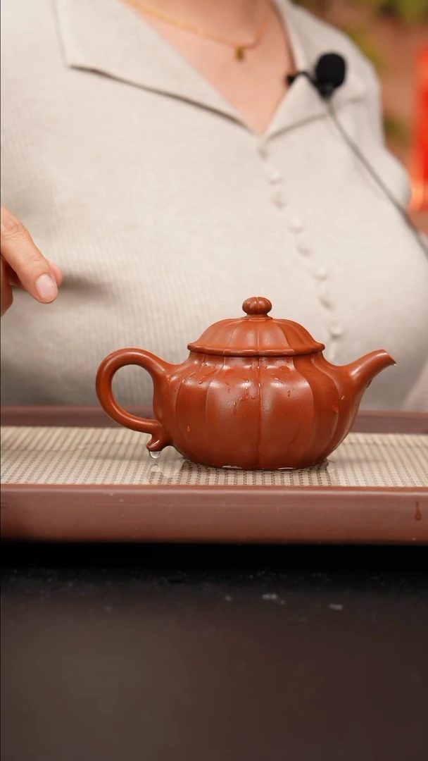 【闪购商品】紫砂茶壶全手工铁芯朱筋文莲子