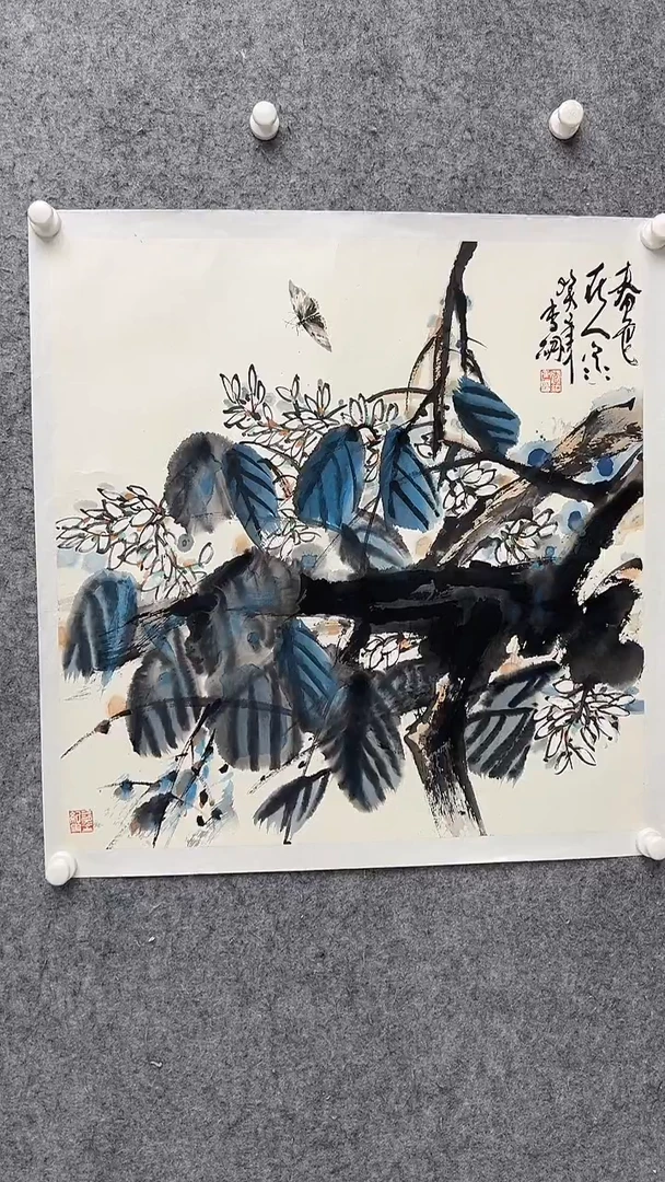 国画李纲-4平尺-花鸟国画-金