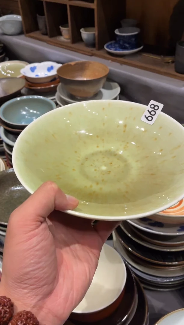 瓷片小*恩668微瑕枣花浅斗盘1个