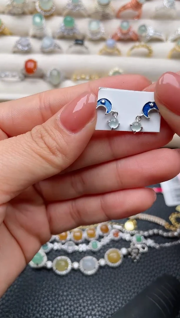 【闪购商品】翡翠戒指银S925镶嵌2222222222  70