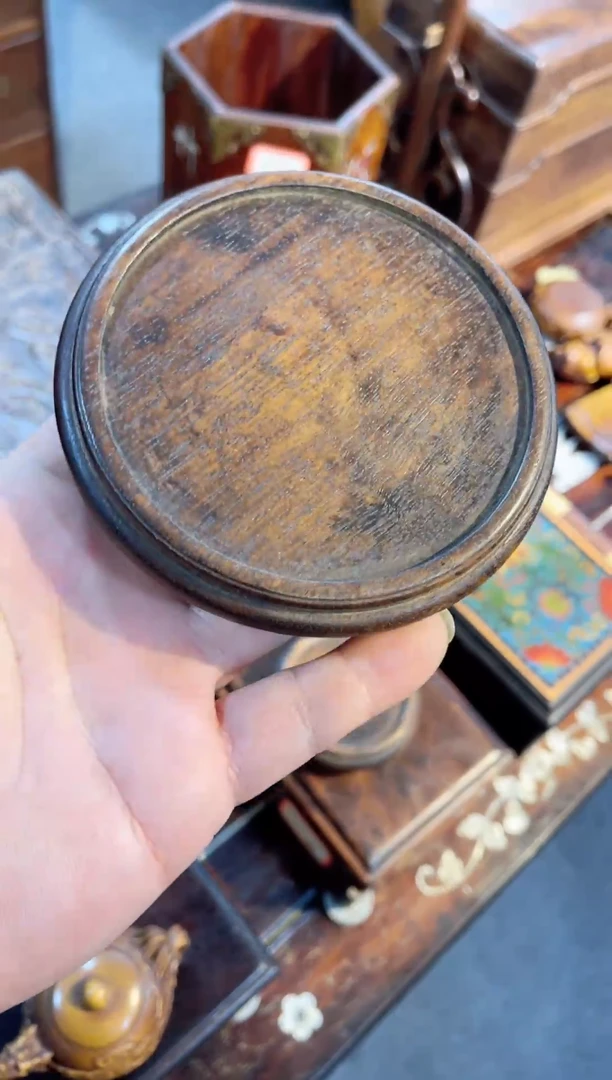 木木头款黄花梨圆形底座8888