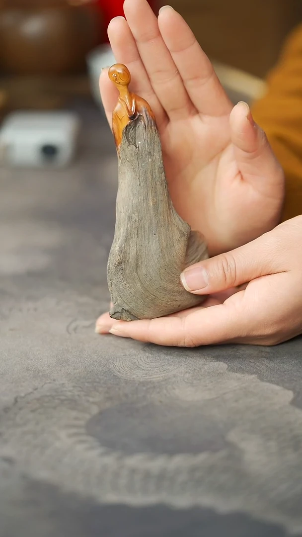 柏木（崖柏）淳化黑油无相把玩305