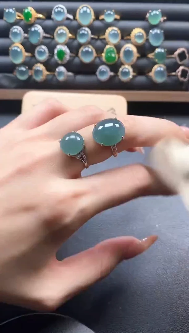 银S925镶嵌戒指翡翠51151