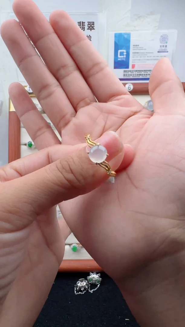 银S925镶嵌戒指翡翠37