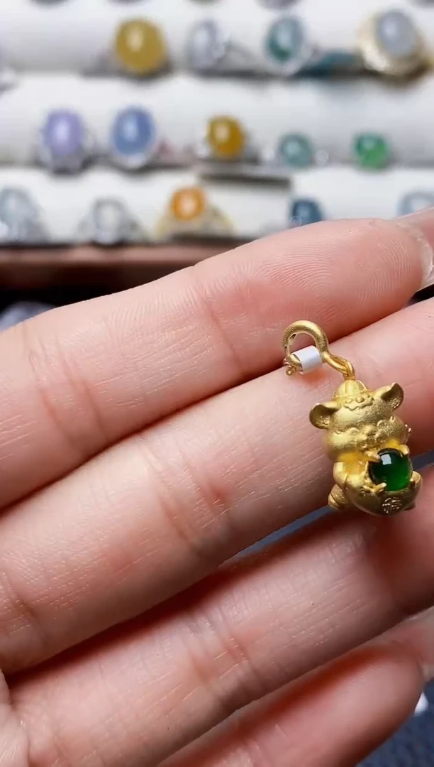 银S925镶嵌戒指翡翠3333