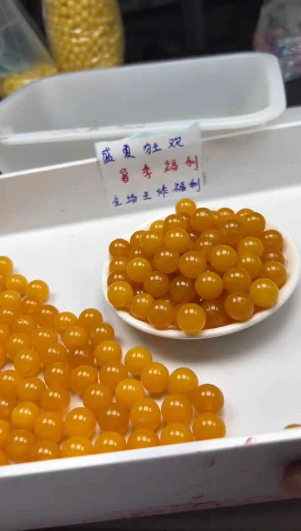 未镶嵌颈饰蜜蜡w2444鸡油黄蜜蜡14mm*5颗