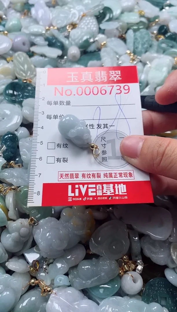 吊坠(不含链)未镶嵌翡翠6739
