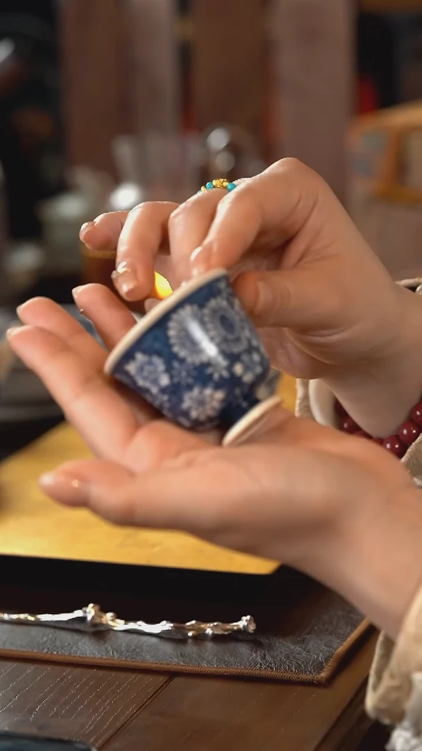 【闪购商品】霖松堂 万花 小高脚客杯