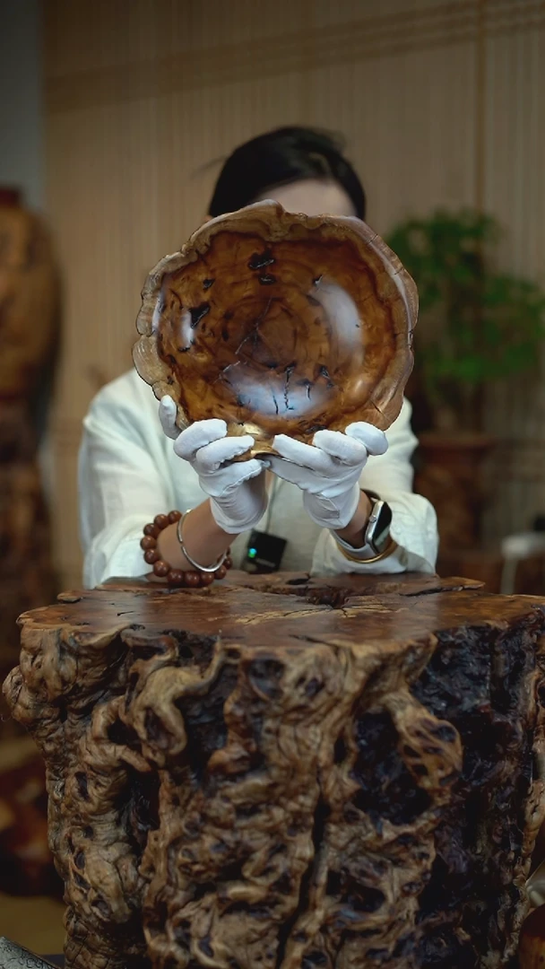 枣木雷击枣木果盘