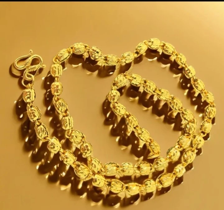 【华新】K色西瓜纹霸气男士项链合金项链【SOX04】