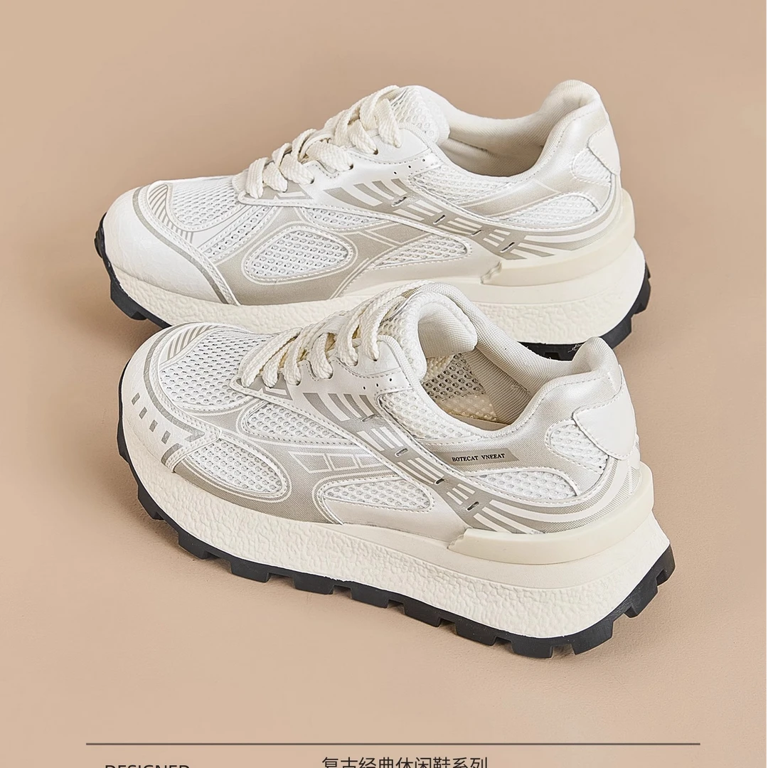 MAGUBA/玛古芭休闲运动鞋女夏季网面透气款阿甘德训鞋厚底老爹鞋