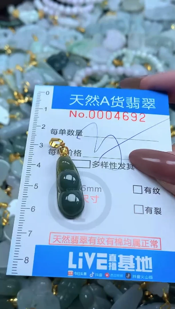 颈饰未镶嵌翡翠净货挂件-4692