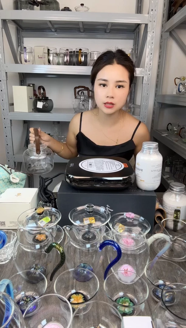 水晶玻璃无盖款5**鹰禾器 茗凤翔电陶炉+壶