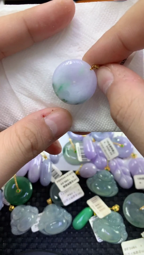 颈饰未镶嵌翡翠天然缅甸翡翠A货