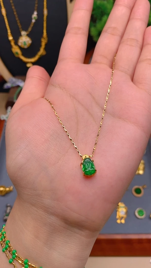 【闪购商品】翡翠吊坠(不含链)银S925镶嵌貔貅潘多拉