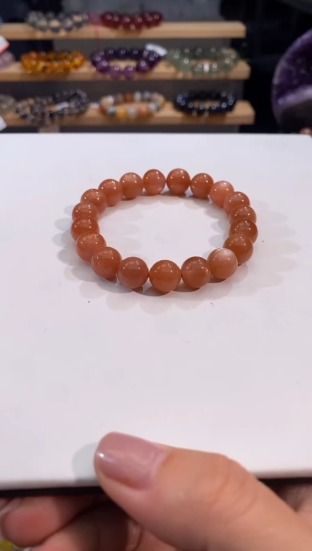 手链未镶嵌月光石橙月光手链10mm